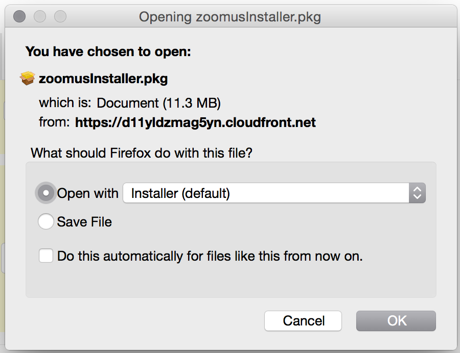 Zoom installer