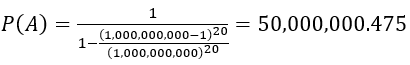 1 in 50 million calculation